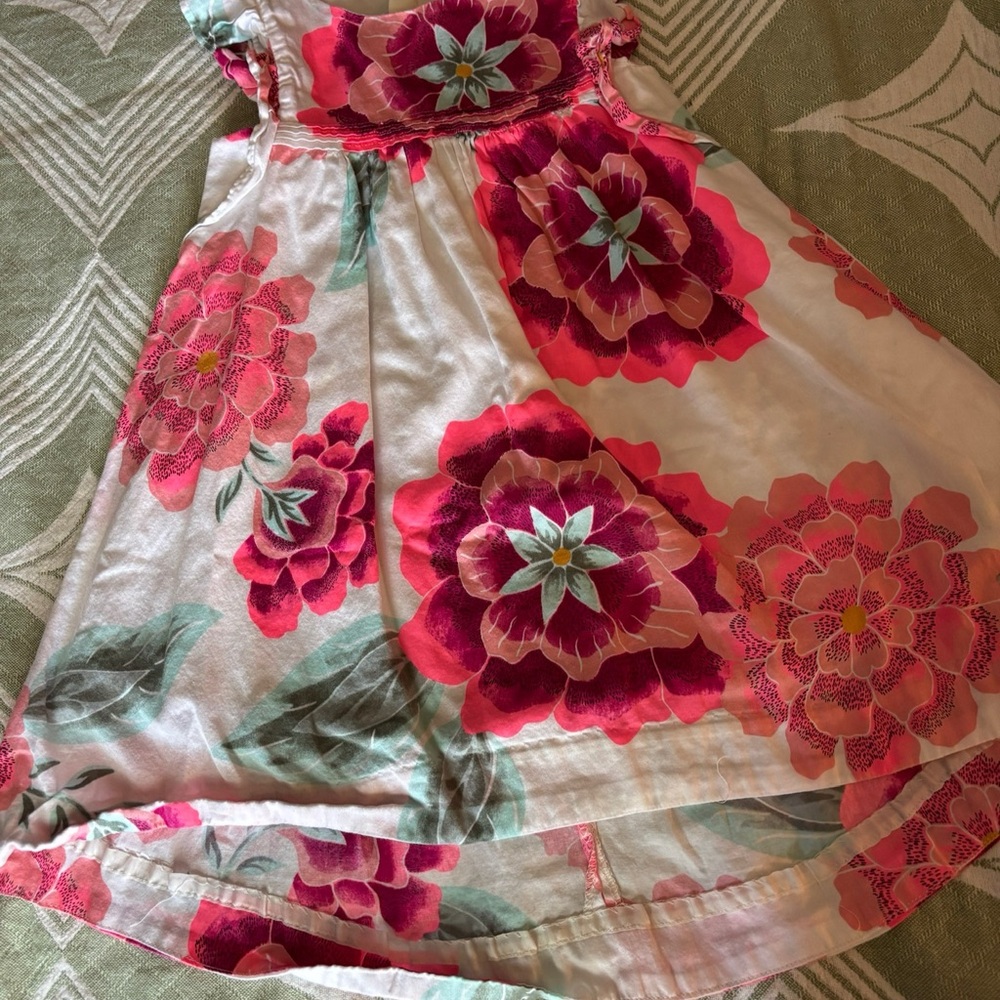 Tea Collection Pink Floral Kids Dress